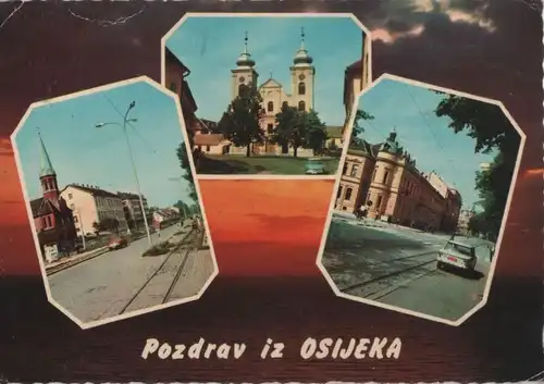 Kroatien - Kroatien - Osijek - 3 Teilbilder - ca. 1975