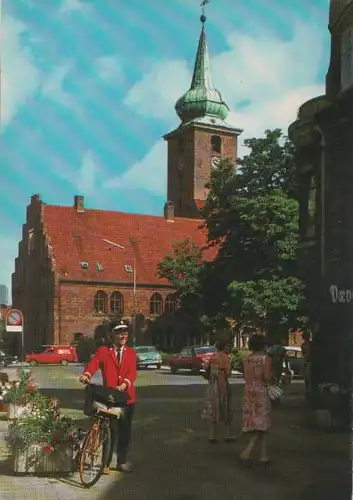 Dänemark - Dänemark - Nykobing Falster - Kirke med Postbud - ca. 1975