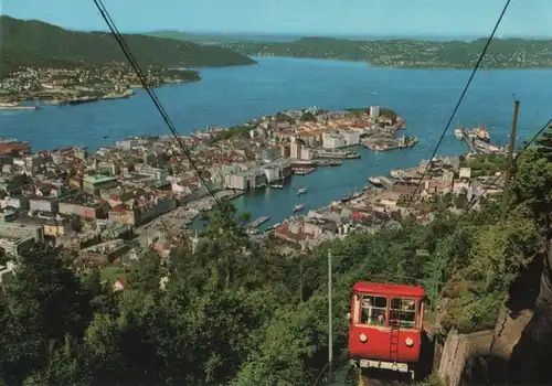 Norwegen - Norwegen - Bergen - Utsikt fra Flöien - 1989