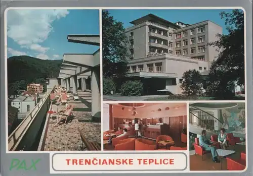 Slowakei - Slowakei - Trencianske Teplice - 4-Bilder-Karte - 1986