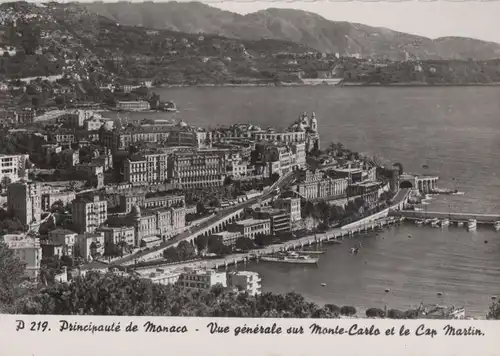 Monaco - Monaco - Monte Carlo - Vue generale et le Cap Martin - ca. 1960