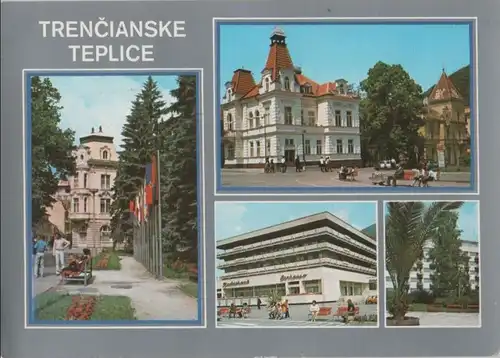 Slowakei - Slowakei - Trencianske Teplice - 4-Bilder-Karte - 1980