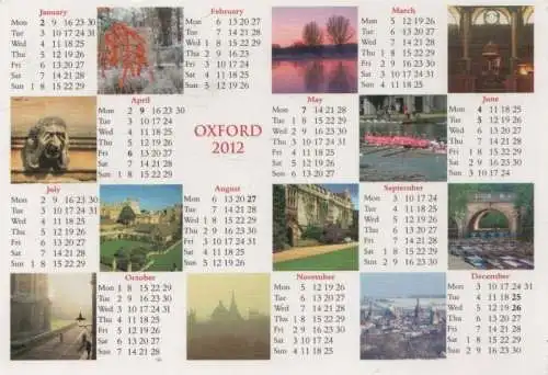 Großbritannien - Oxford - Großbritannien - Kalender