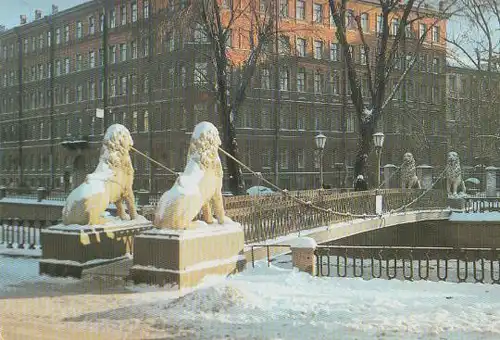 Russland - Russland - Leningrad - Löwenbrücke - 1990
