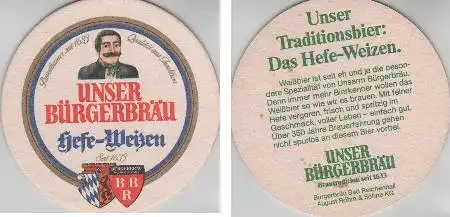 Bierdeckel rund - Bürgerbräu - Hefe-Weizen