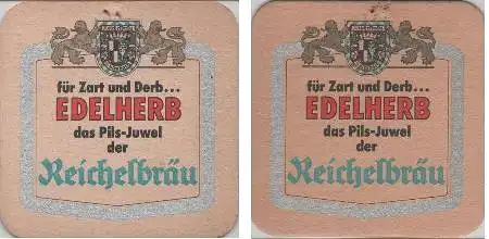 Bierdeckel quadratisch - Reichelbräu - Edelherb - Juwel