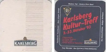 Bierdeckel quadratisch - Karlsberg - 1993 Kultur-Treff