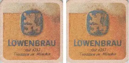 Bierdeckel quadratisch - Löwenbräu seit 1383