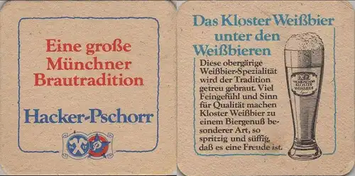 Bierdeckel quadratisch - Hacker-Pschorr