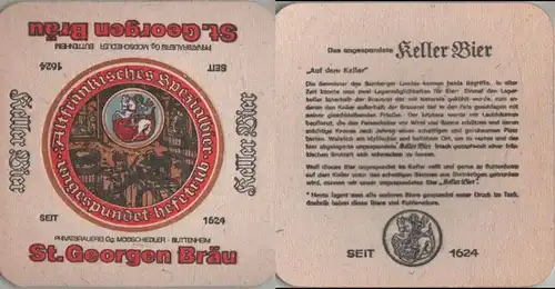 Bierdeckel quadratisch - St. Georgen Bräu, Buttenheim