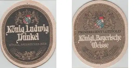 Bierdeckel oval - König Ludwig Dunkel und Weisse