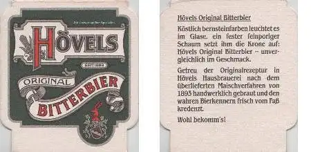 Bierdeckel Sonderform - Hövels Original Bitterbier
