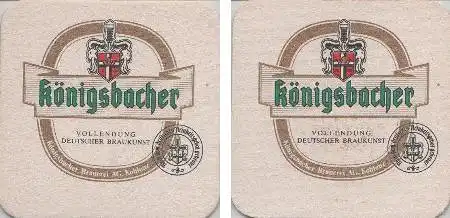 Bierdeckel quadratisch - Königsbacher - deutsche Braukunst