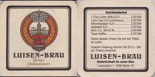 Bierdeckel quadratisch - Luisen-Bräu