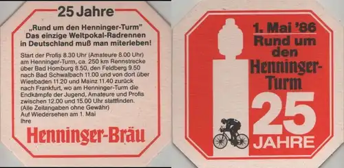 Bierdeckel quadratisch - Henninger