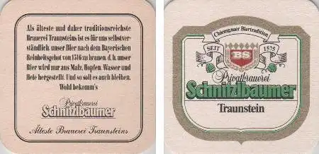 Bierdeckel quadratisch - Schnitzlbaumer Traunstein