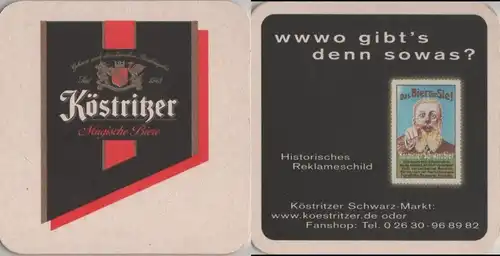 Bierdeckel quadratisch - Köstritzer