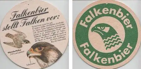 Bierdeckel rund - Falken Wanderfalke - Nadelloch