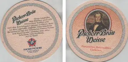 Bierdeckel rund - Hacker-Pschorr - Bräu Weisse