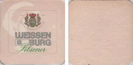 Bierdeckel quadratisch - Weissenburg Pilsener