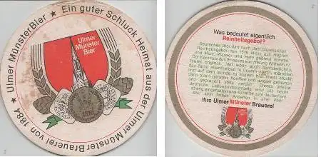 Bierdeckel rund - Ulmer Münster Bier