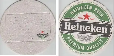 Bierdeckel rund - Heineken - Adressfeld perforiert