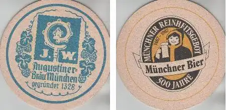 Bierdeckel rund - Augustiner Münchner Bier