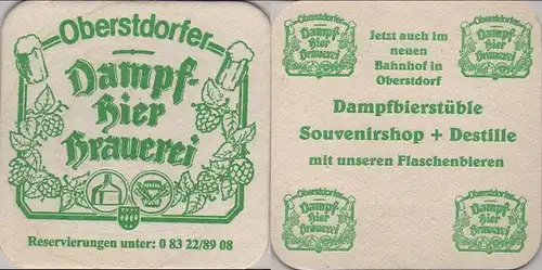 Bierdeckel quadratisch - Oberstdorfer Dampfbier Brauerei