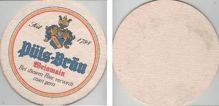 Bierdeckel rund - Püls-Bräu - Weismain