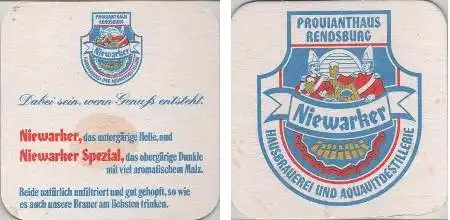 Bierdeckel quadratisch - Niewarker - Provianthaus Rendsburg