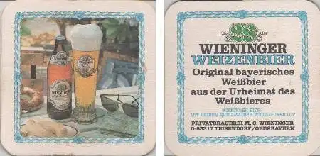 Bierdeckel quadratisch - Wieninger Weizenbier Weißbier