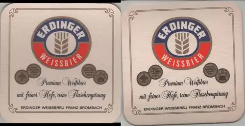 Bierdeckel quadratisch - Erdinger