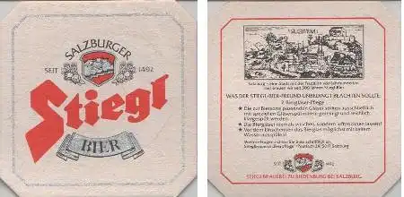 Bierdeckel quadratisch - Stiegl - Biergläser-Pflege