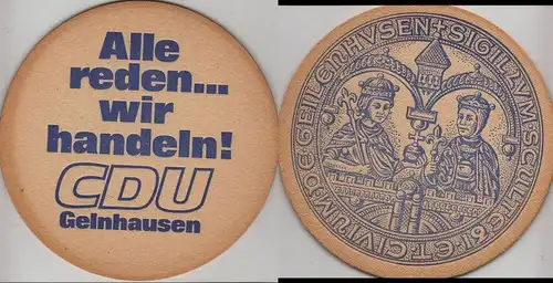 Bierdeckel rund - Parteien - CDU Gelnhausen