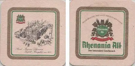 Bierdeckel quadratisch - Rhenania Alt - Krefeld-Königshof