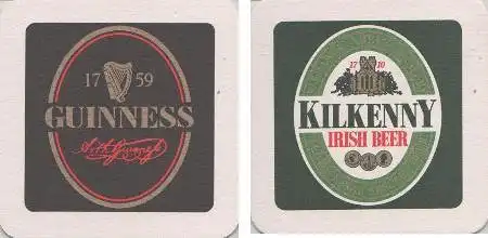 Bierdeckel quadratisch - Guinness - Kilkenny