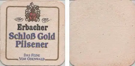 Bierdeckel quadratisch - Erbacher Schloß Gold Pilsener
