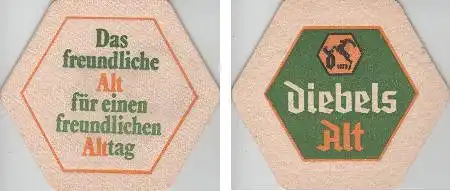 Bierdeckel 6-eckig - Diebels für einen freundlichen Alltag