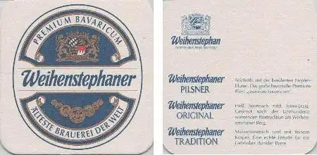 Bierdeckel quadratisch - Weihenstephaner - Premium Bavaricum