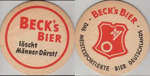 Bierdeckel rund - Becks