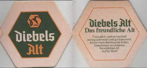 Bierdeckel 6-eckig - Diebels