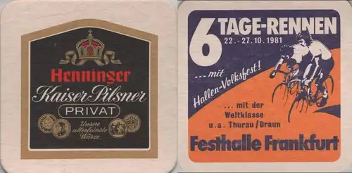 Bierdeckel quadratisch - Henninger