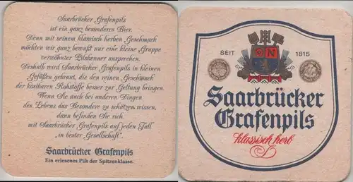 Bierdeckel quadratisch - Saarbrücker Grafenpils