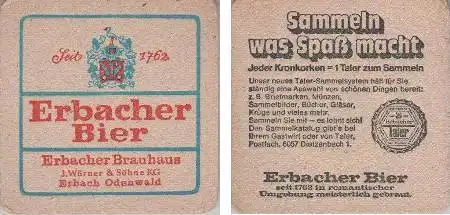 Bierdeckel quadratisch - Erbacher - Sammeln was Spaß macht