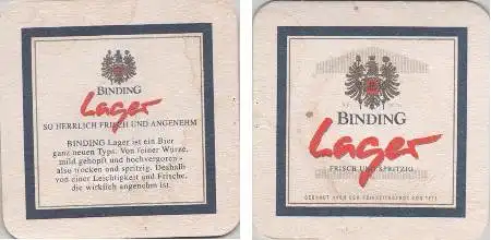 Bierdeckel quadratisch - Binding Lager frisch angenehm