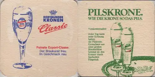 Bierdeckel quadratisch - Dortmunder Kronen bier