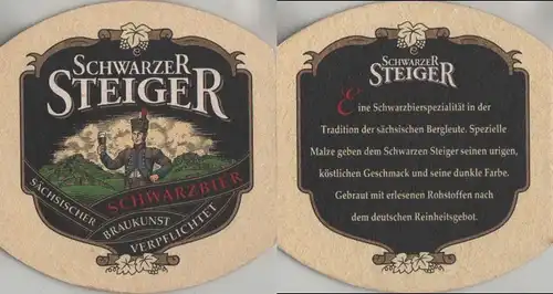 Bierdeckel Sonderform - Schwarzer Steiger