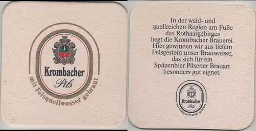 Bierdeckel quadratisch - Krombacher