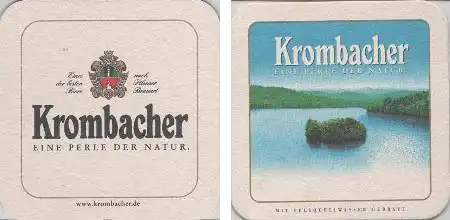 Bierdeckel quadratisch - Krombacher - Insel