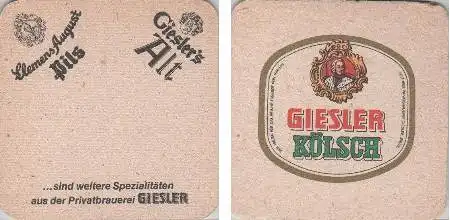 Bierdeckel quadratisch - Giesler Kölsch